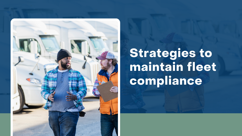 Fleet manager reviewing compliance documents, deadlines, permits, and inspection records.