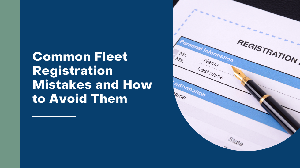 Fleet manager reviewing registration paperwork to avoid compliance mistakes and penalties.