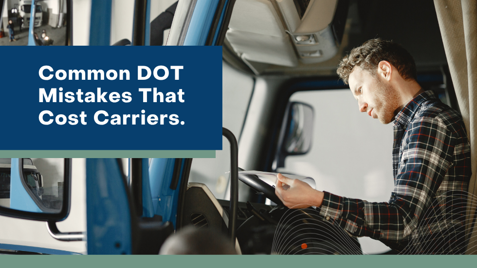 Fleet compliance errors including expired IRP registration, permits, medical cards, and disorganized records.