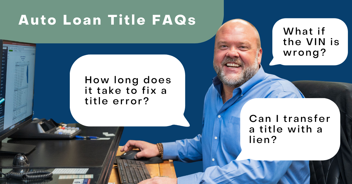 Frequently asked questions about auto loan title processing for lenders.